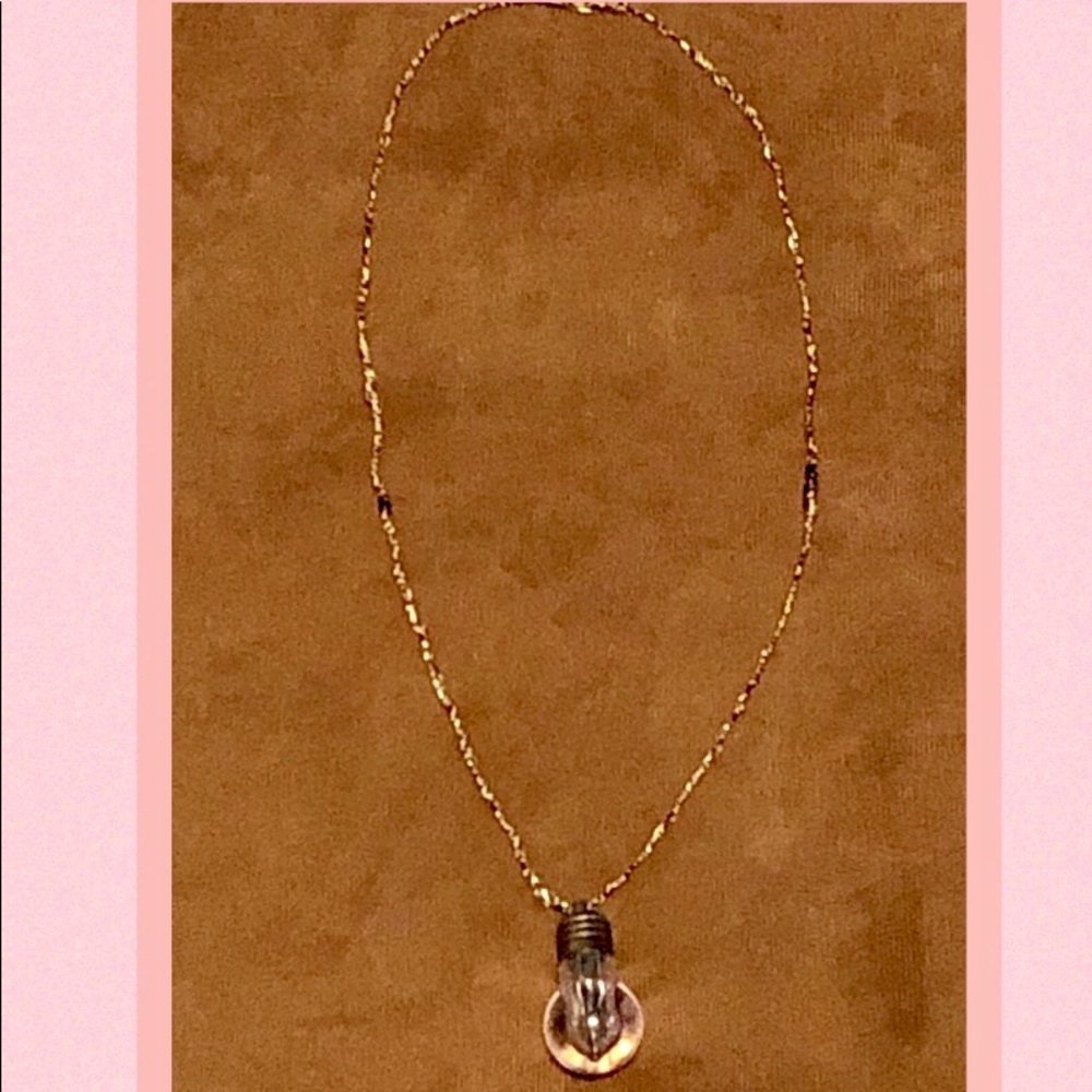 Light bulb wire wrap necklace